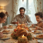 Thanksgiving - Multi-racial family dinner