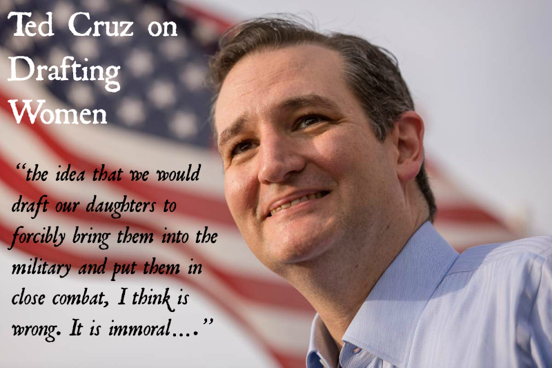 tedcruz on drafting women Point of View Point of View