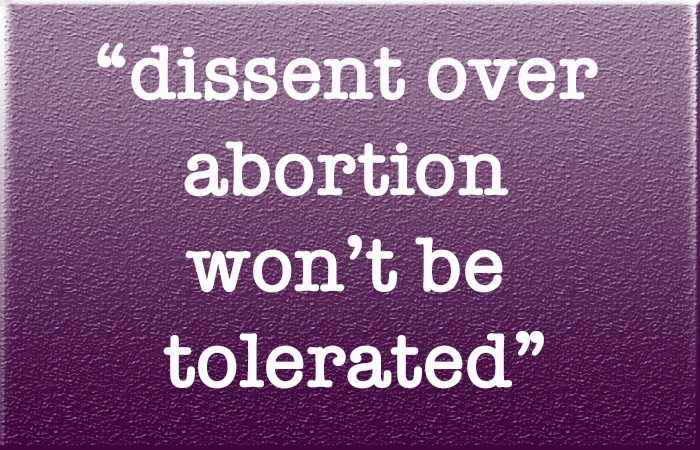 dissent over abortion