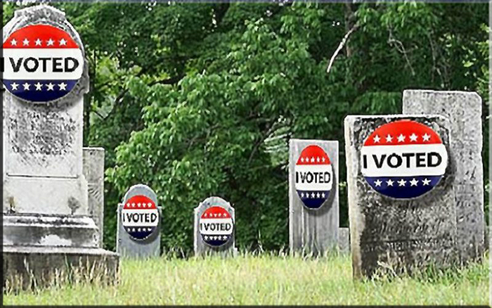 voter fraud - tombstones