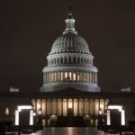 US Capitol at night