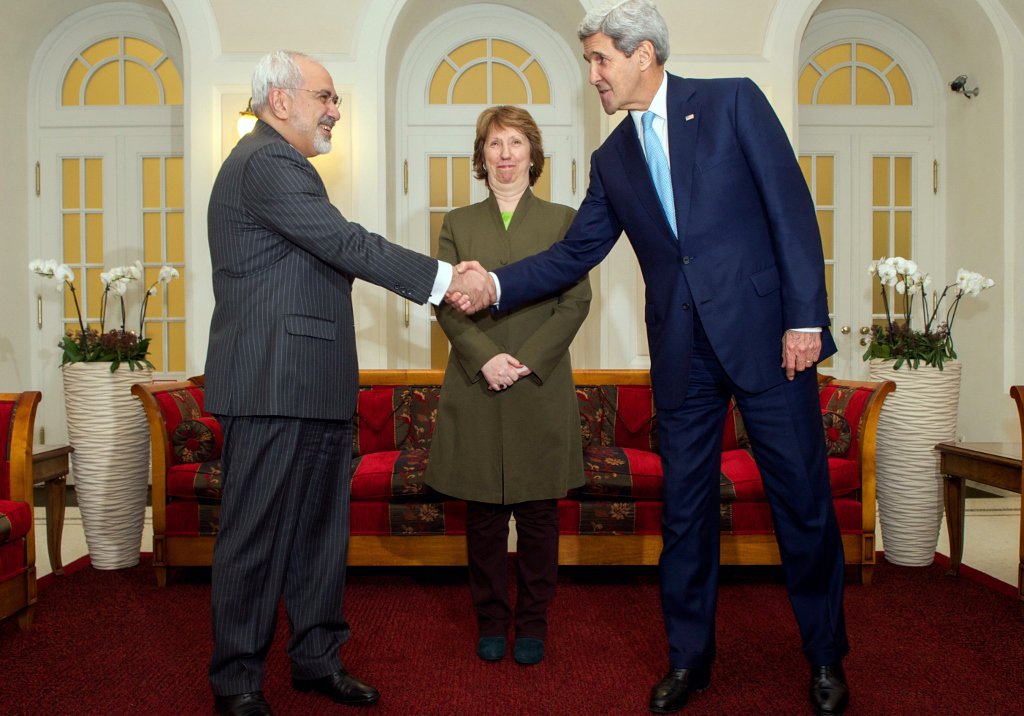 John Kerry shakes hands - Iran Deal