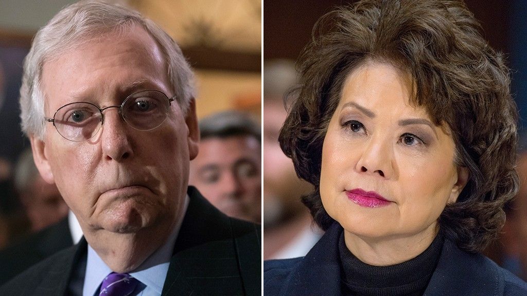 Mitch McConnell & wife, Sec. Elaine Chao