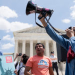 Supreme Court Bldg - anti-travel ban protesters
