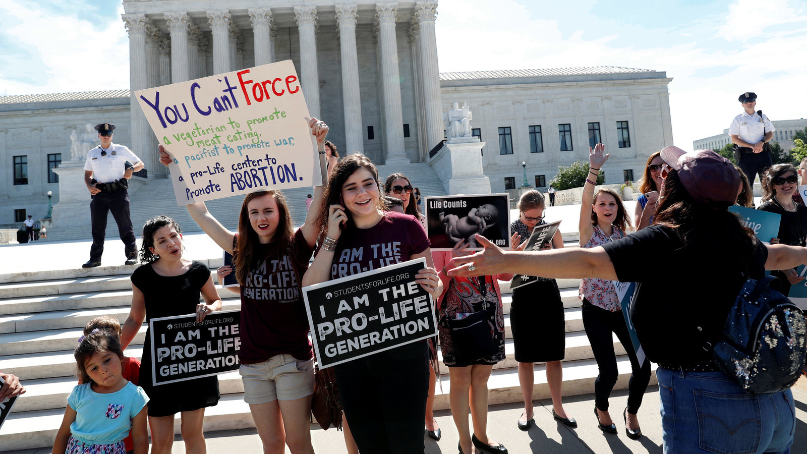 Supreme Court bldg - pro-life protestors