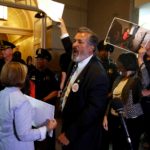 Rep. Juan Vargas and other Democratic members of Congress protest family separations at U.S.-Mexico border,