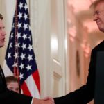 Trump shakes Kavanaugh's hand after the announcement
