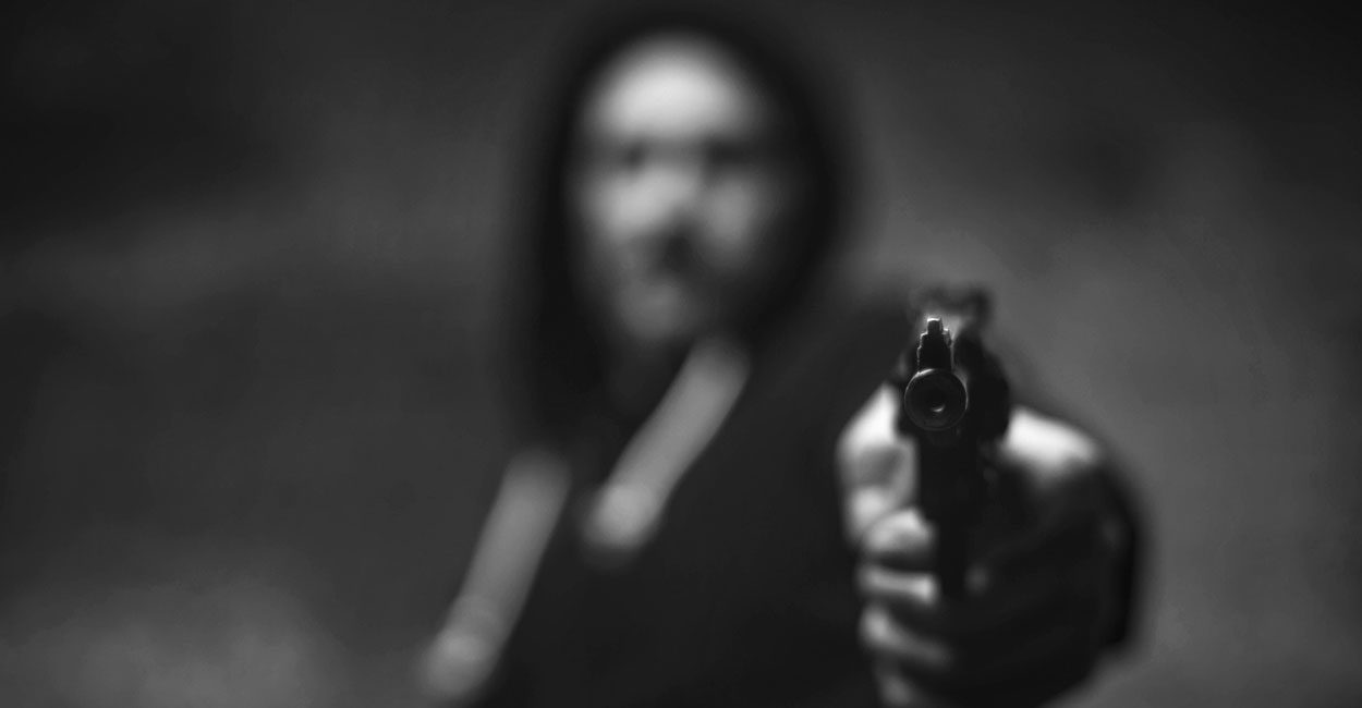 Gun - blurred shooter