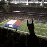 UT Stadium w Texas Flag