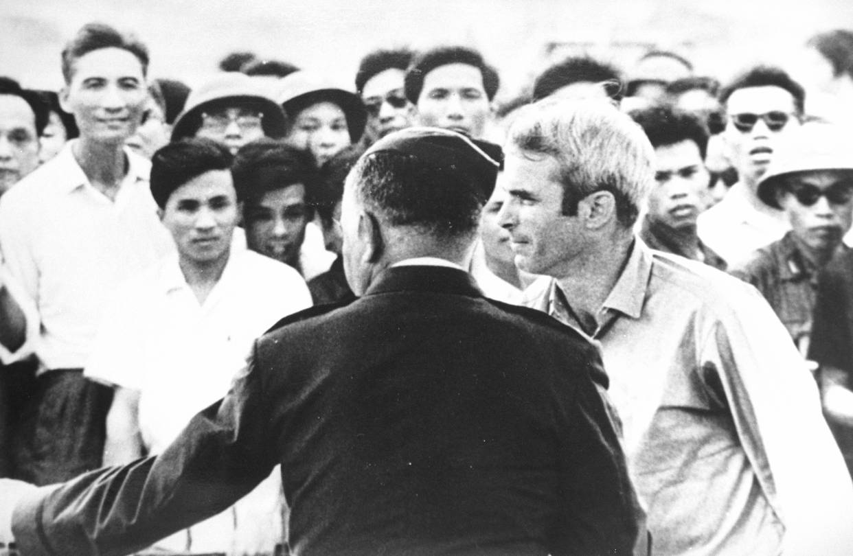 B&W John McCain in Hanoi