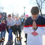 Pan praying at March for Life