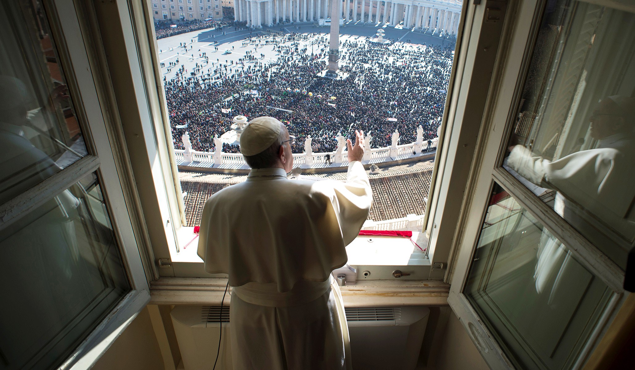 pope Francis at Vatican Angelus Prayer
