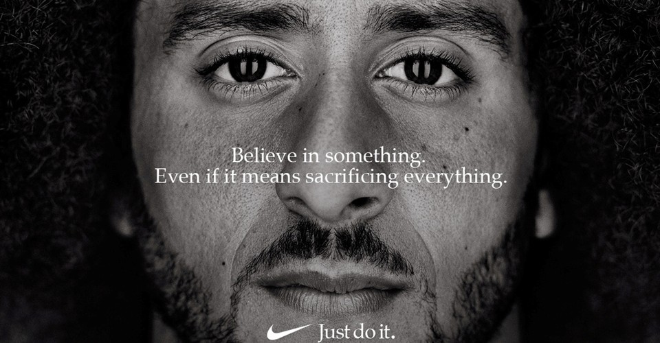 Colin Kaepernick appears as a face of Nike