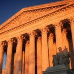 US Supreme Court Bldg at sunset