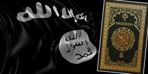 flag-of-isis with quran