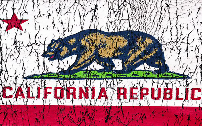 Cracked California State Flag