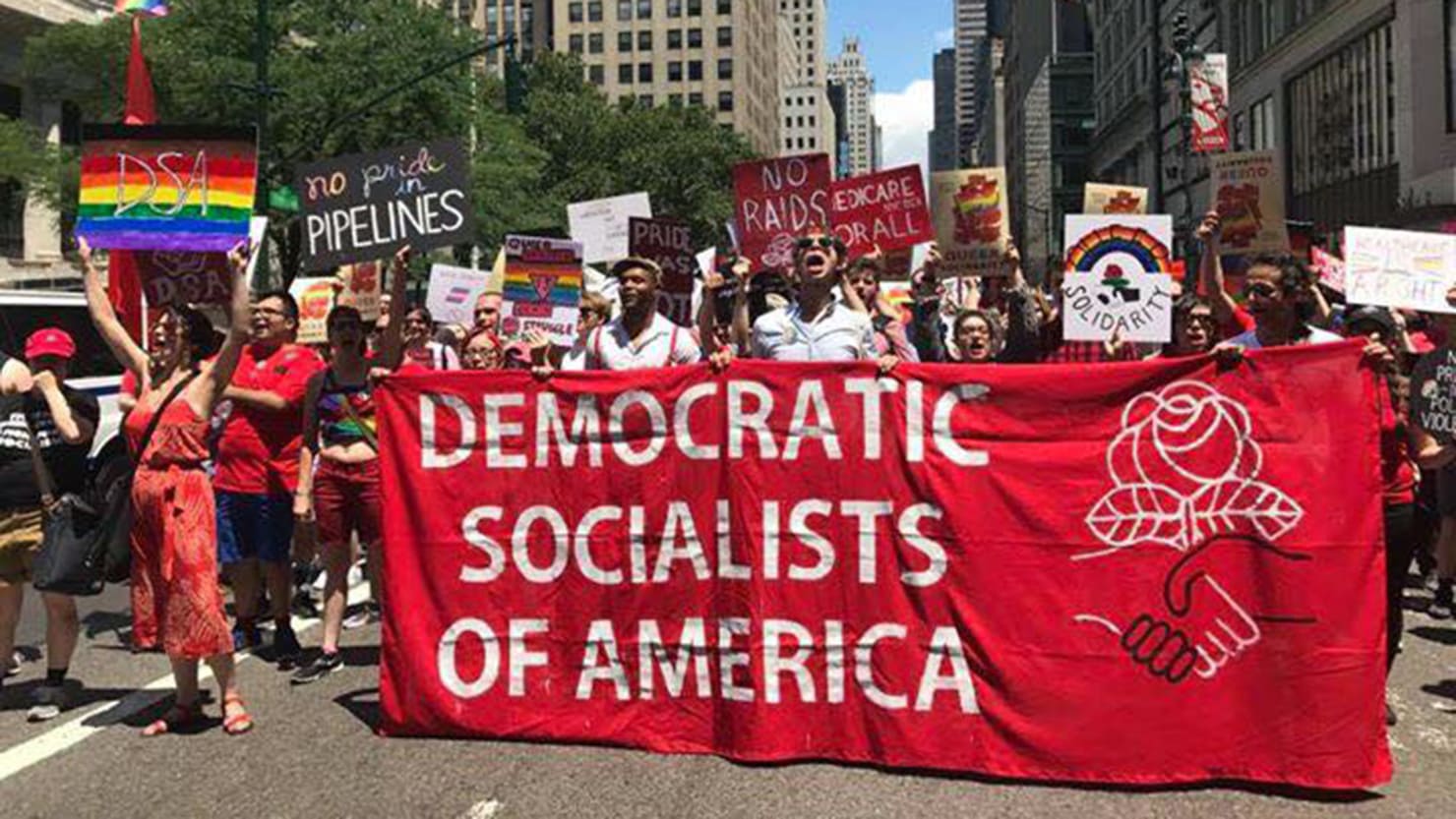 Democratic Socialists of America march