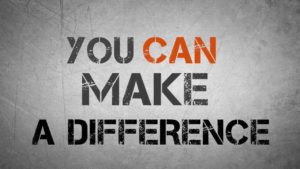 You can make a difference