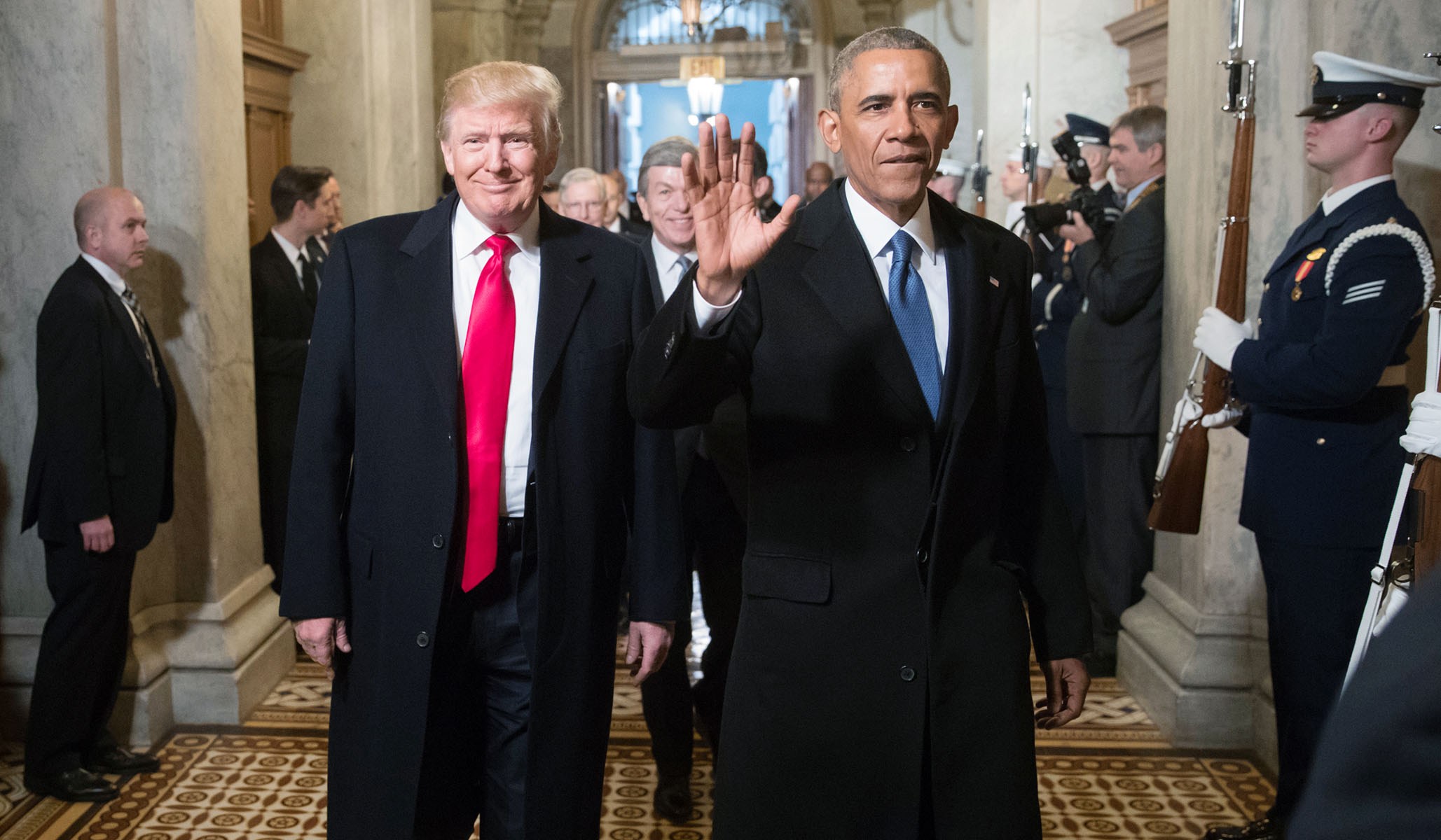 resident-elect Donald Trump, left, and President Barack Obama