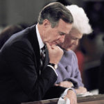 George H. W. and Barbara Bush Praying