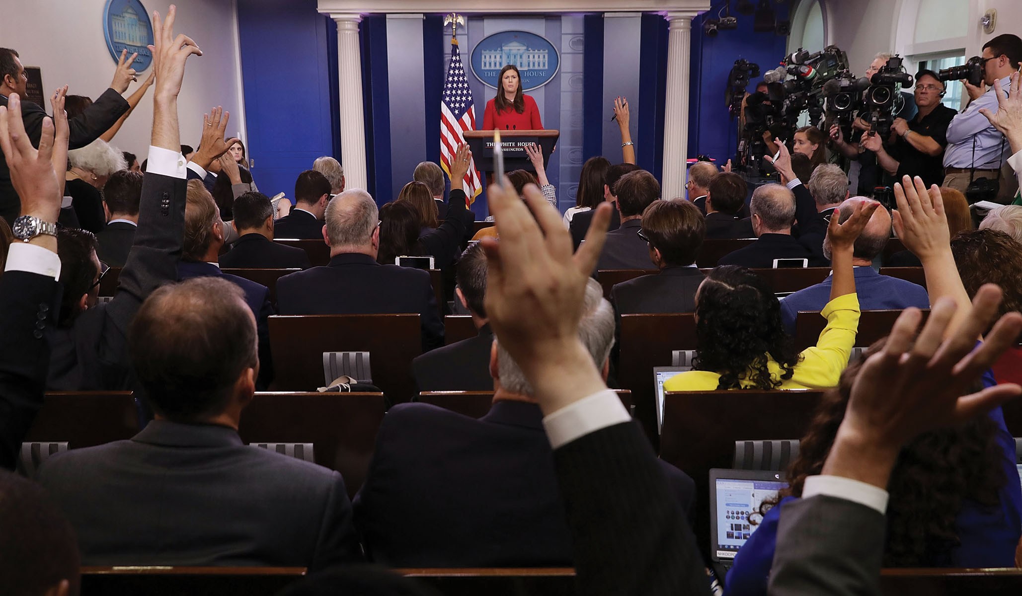 White House Press Secretary Sarah Sanders Holds Daily Press Briefing