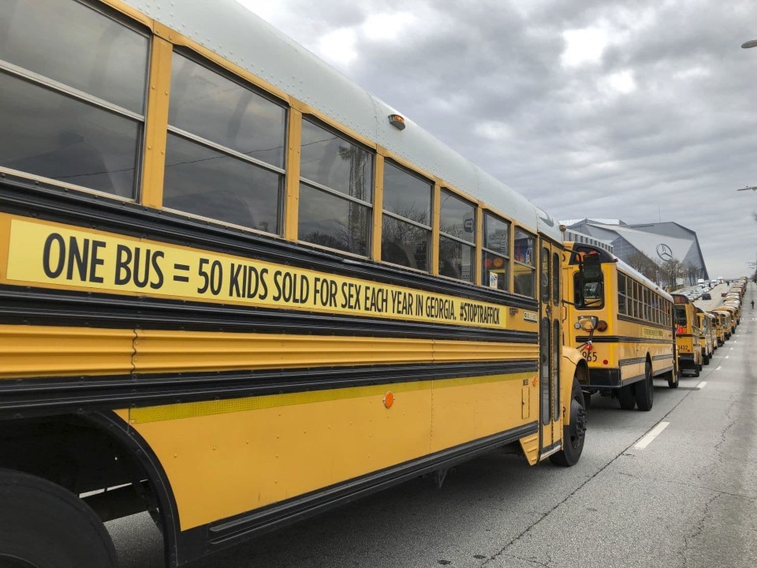 School busses in Atlanta tell of human trafficking