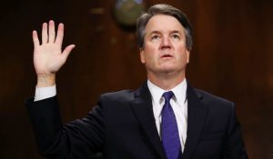Judge Brett Kavanaugh is sworn in before testifying