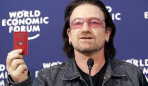 Bono of U2 at World Economic Forum