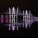 GMMC bridge lit pink