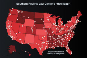 2018 hate map from SPLC