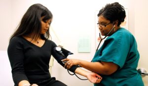 patient with medical-technician