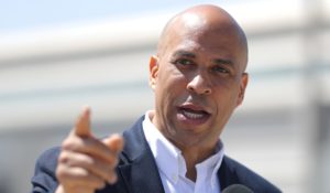 Cory Booker points finger