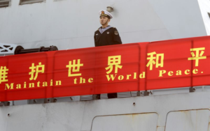 Chinese Naval officer on ship
