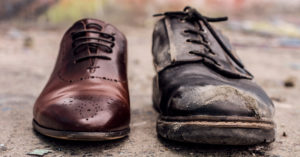 rich and poor - shoes