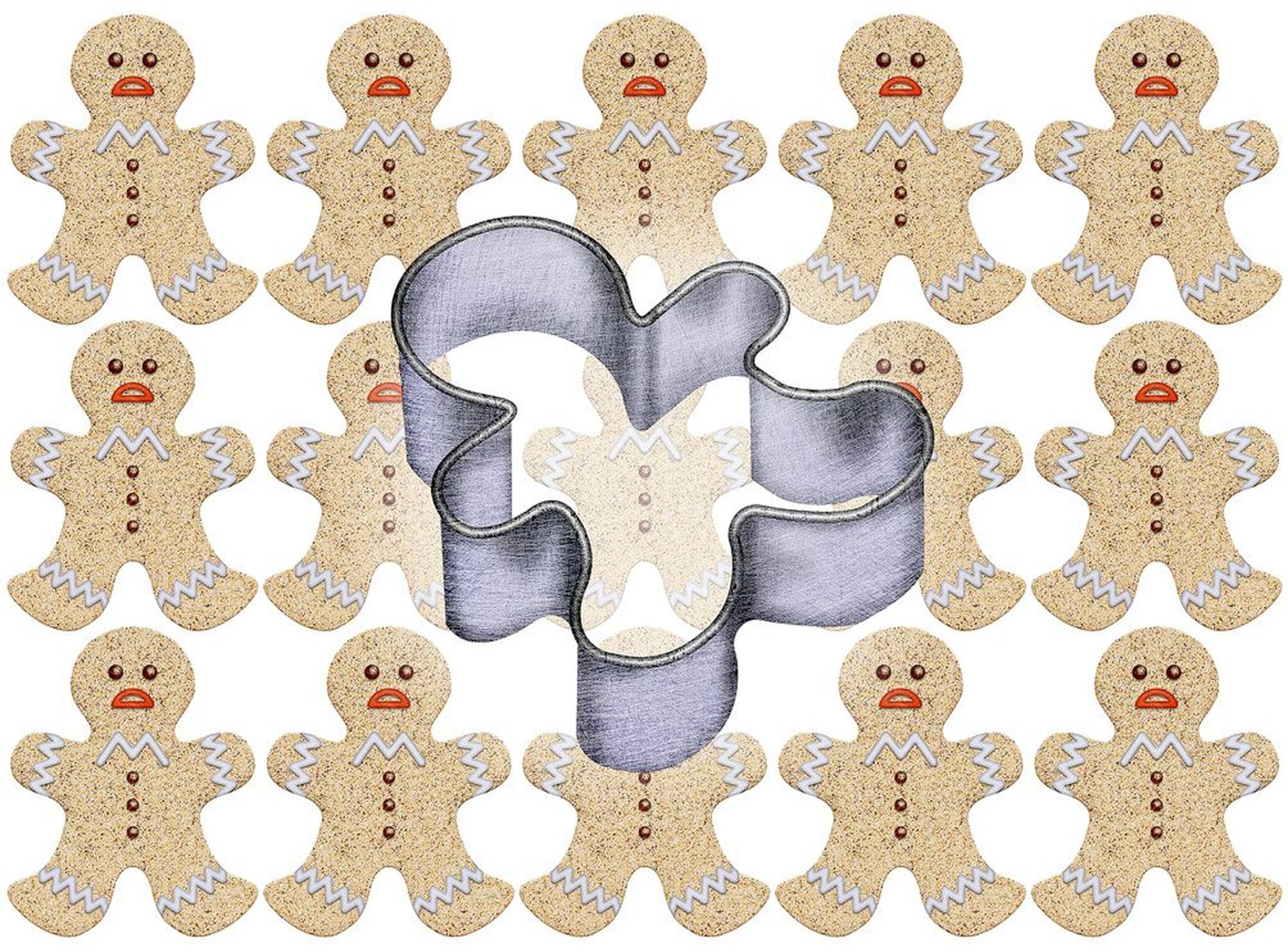 Cookie cutter gingerbread men