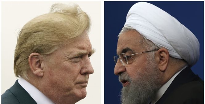 US President Donald Trump & Iranian President Hassan Rouhan