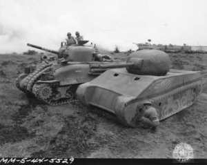 inflatable tank next to a Mark IV