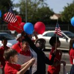 Elementary students Patriotic