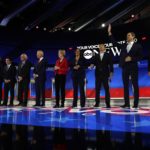 Dem candidates for Prez on debate stage