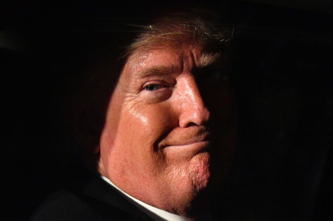 Trump smiling profile