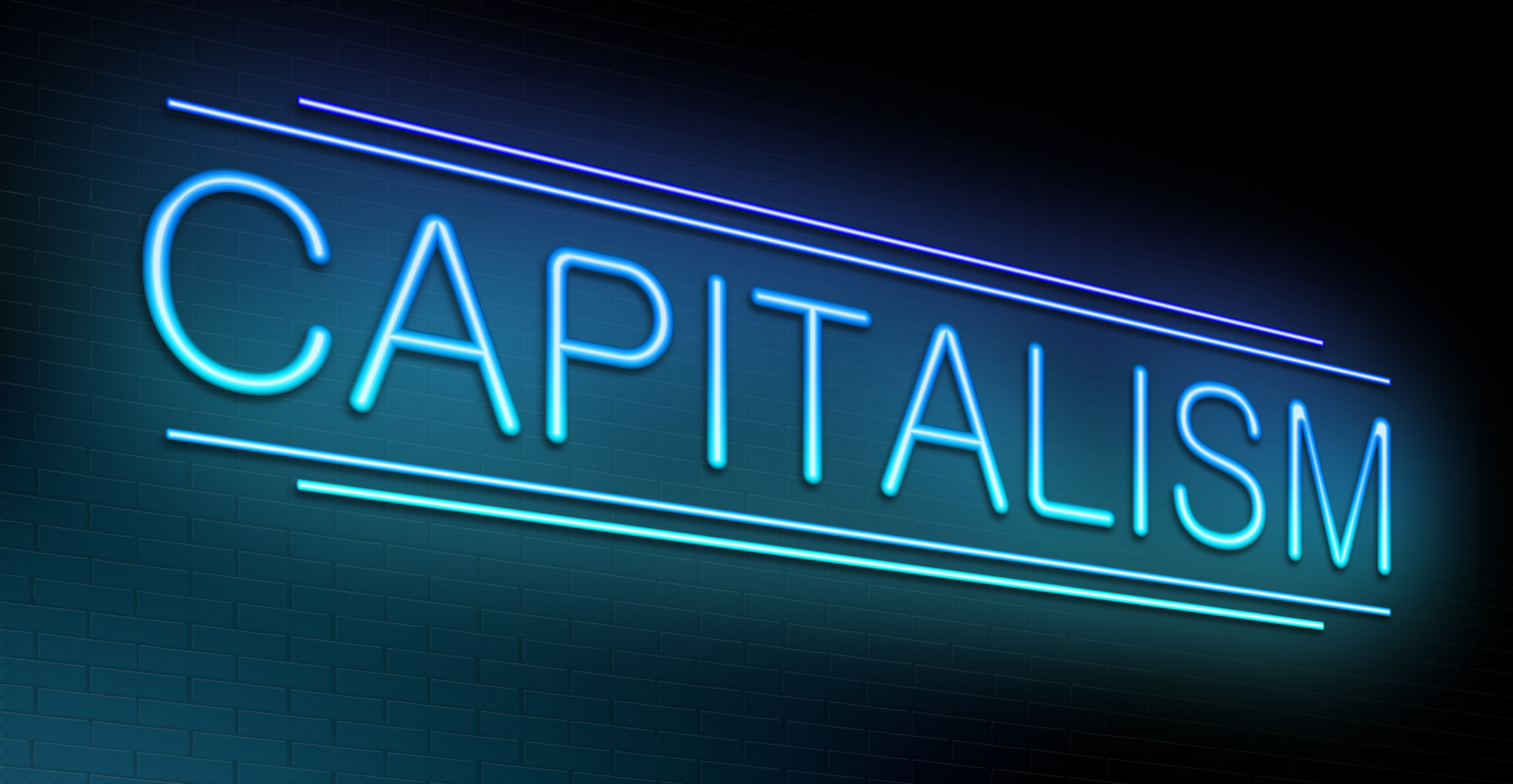 Capitalism sign in Neon
