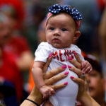baby at Republican presidential campaign rally
