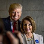 President-Trump-&-Pelosi-pose together - smiling