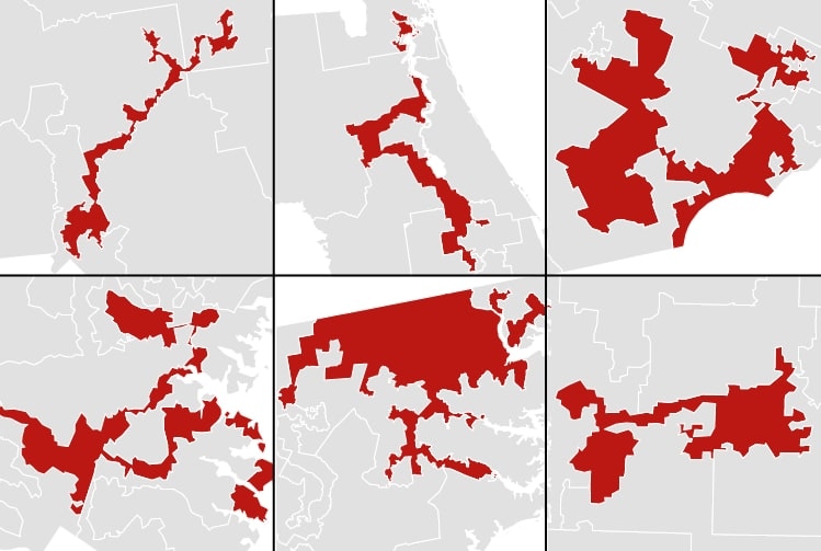 Gerrymandering- Districts most extreme