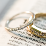 wedding rings on Bible page