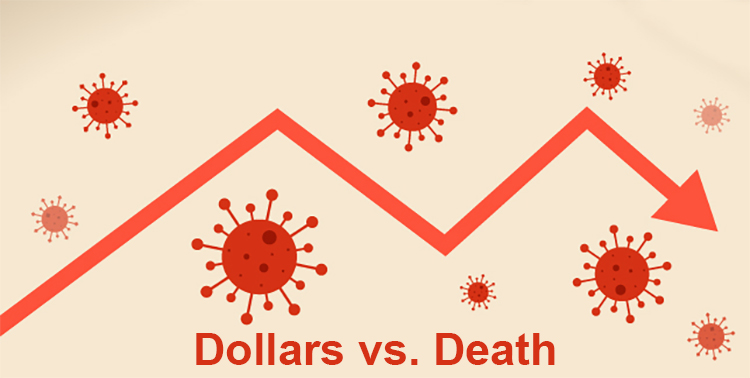 Dollars vs Death graph