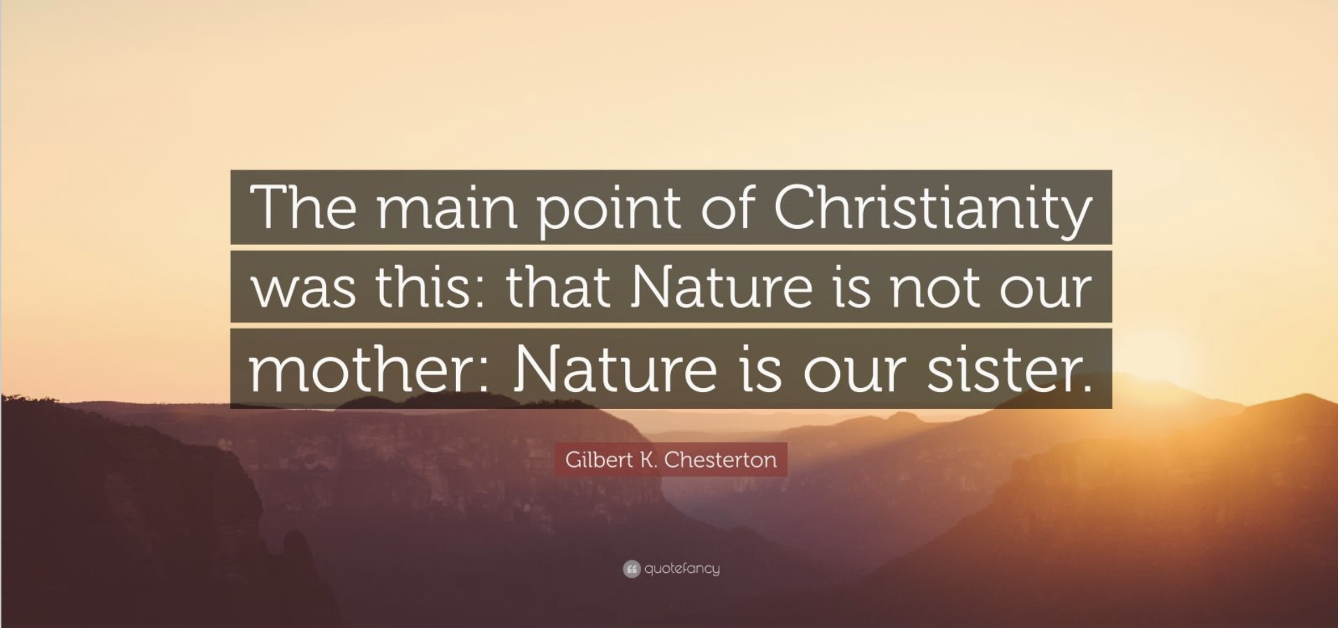 GK Chesterton quote