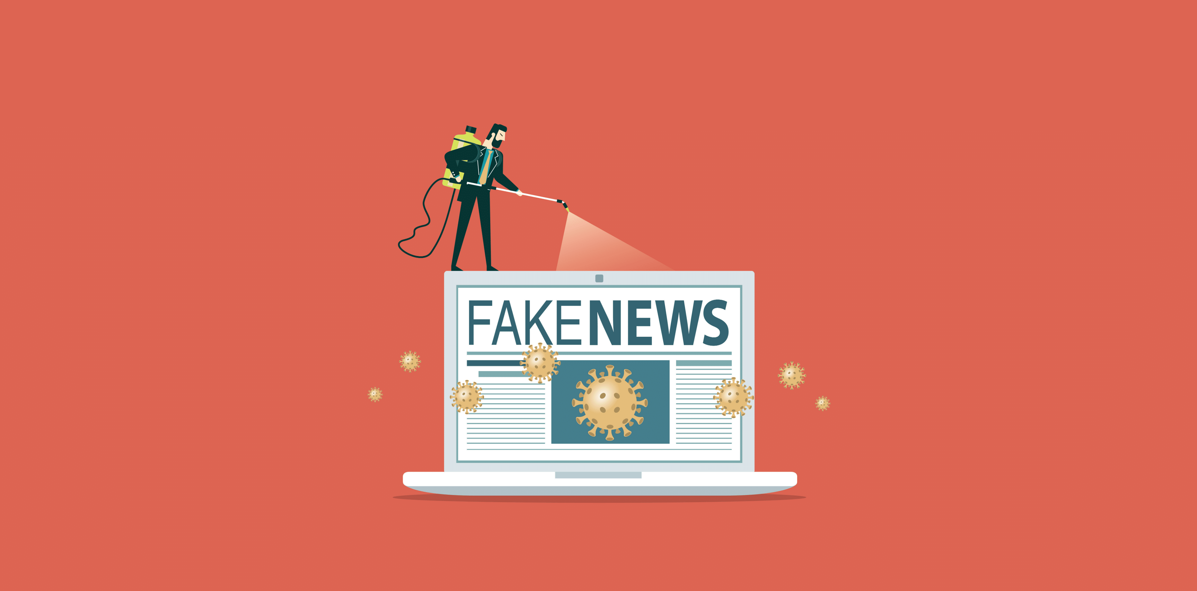 spraying down fake news
