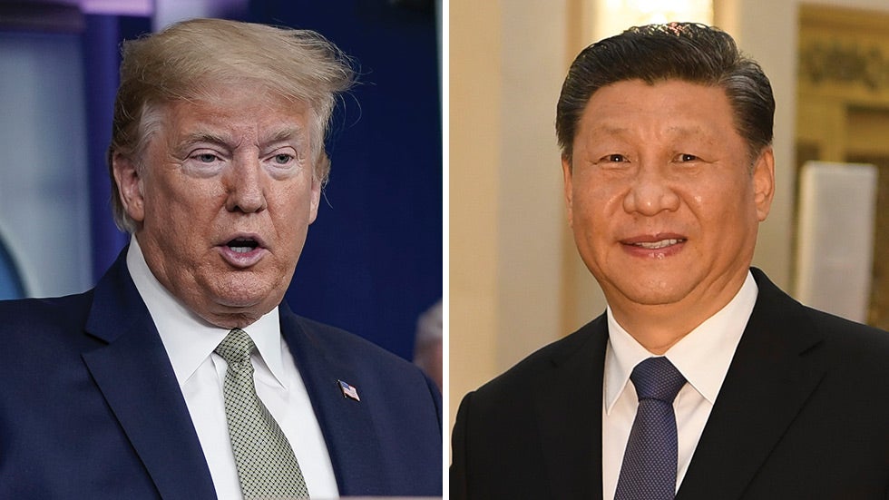 Trump - Xi Jinping Sidebyside