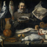 painting - a man in his kitchen